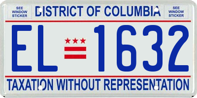 DC license plate EL1632