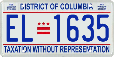 DC license plate EL1635