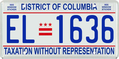 DC license plate EL1636