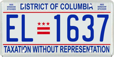 DC license plate EL1637