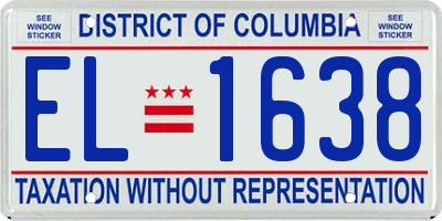 DC license plate EL1638