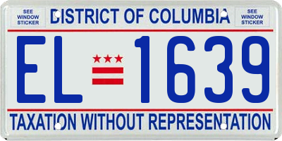 DC license plate EL1639