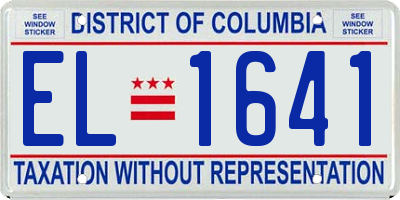 DC license plate EL1641