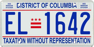 DC license plate EL1642