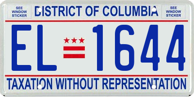 DC license plate EL1644