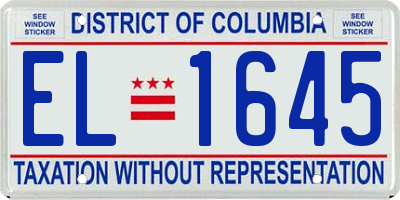 DC license plate EL1645