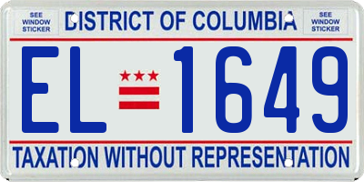 DC license plate EL1649