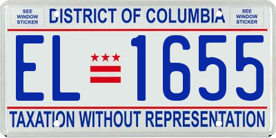 DC license plate EL1655