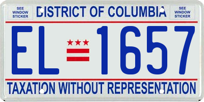 DC license plate EL1657