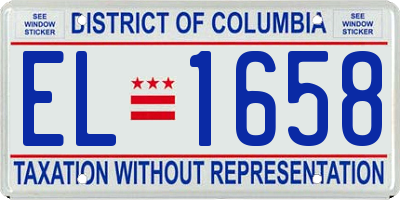 DC license plate EL1658