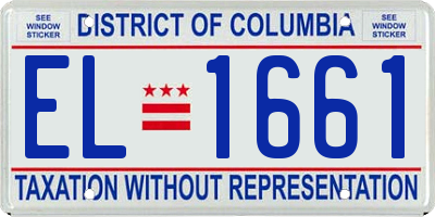 DC license plate EL1661