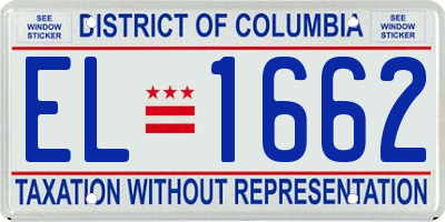 DC license plate EL1662