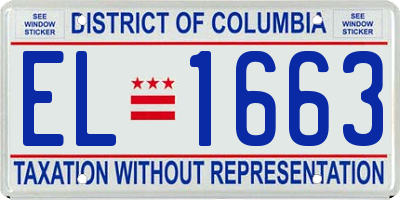 DC license plate EL1663