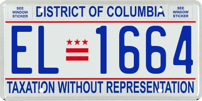 DC license plate EL1664