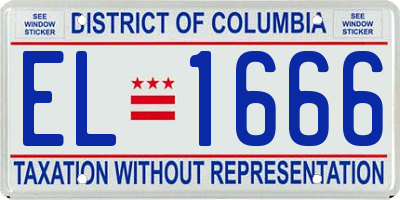 DC license plate EL1666