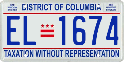 DC license plate EL1674