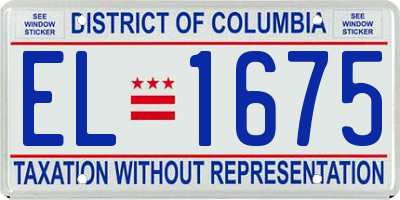 DC license plate EL1675