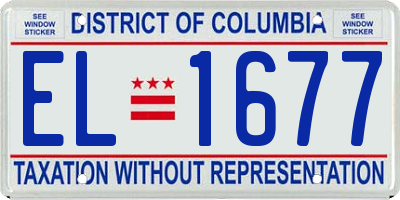 DC license plate EL1677