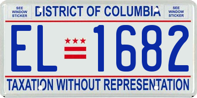 DC license plate EL1682