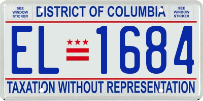 DC license plate EL1684