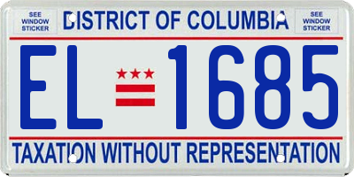 DC license plate EL1685