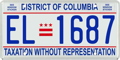 DC license plate EL1687