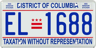 DC license plate EL1688