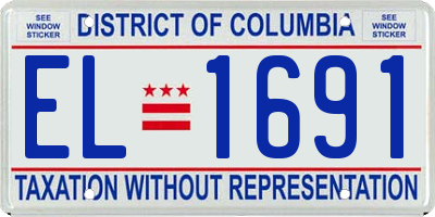 DC license plate EL1691