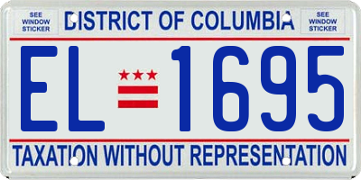 DC license plate EL1695