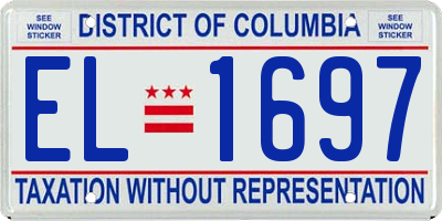 DC license plate EL1697