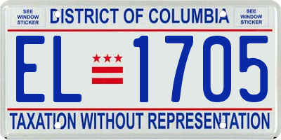 DC license plate EL1705