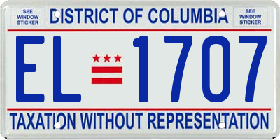 DC license plate EL1707