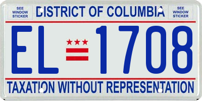 DC license plate EL1708