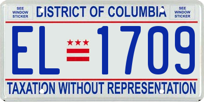 DC license plate EL1709