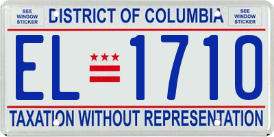 DC license plate EL1710