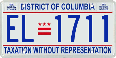 DC license plate EL1711