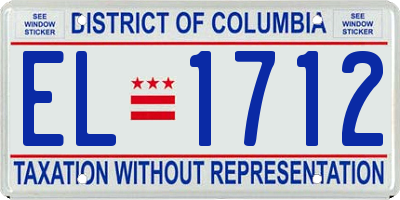 DC license plate EL1712