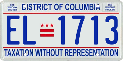 DC license plate EL1713