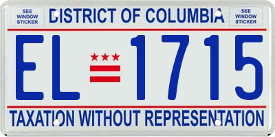 DC license plate EL1715