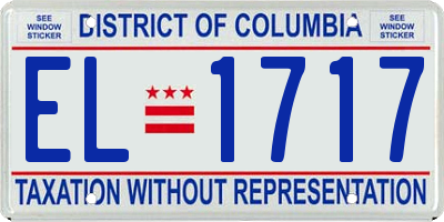 DC license plate EL1717