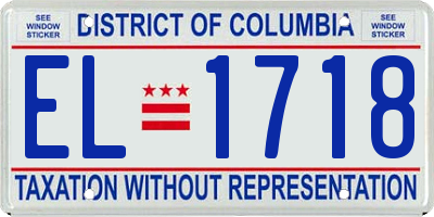 DC license plate EL1718