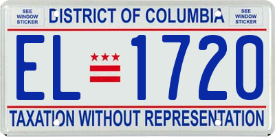 DC license plate EL1720