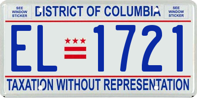 DC license plate EL1721