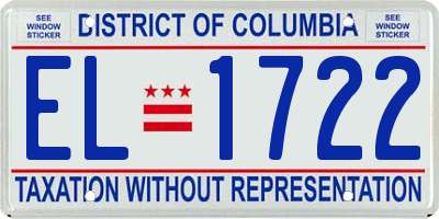 DC license plate EL1722