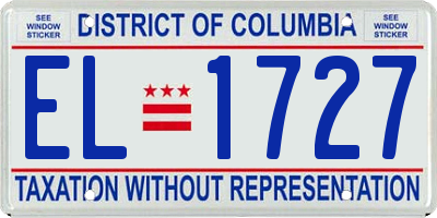 DC license plate EL1727