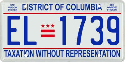 DC license plate EL1739