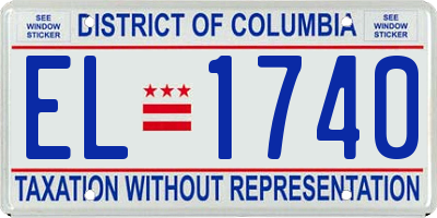 DC license plate EL1740