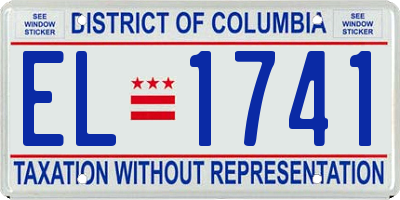 DC license plate EL1741