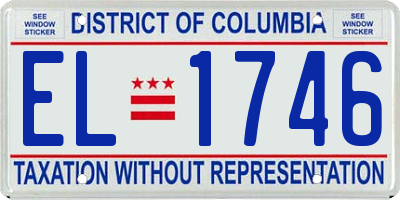 DC license plate EL1746