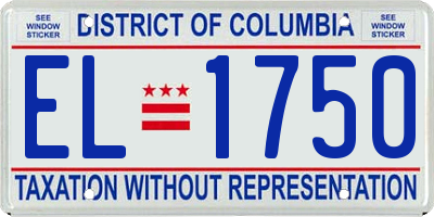 DC license plate EL1750